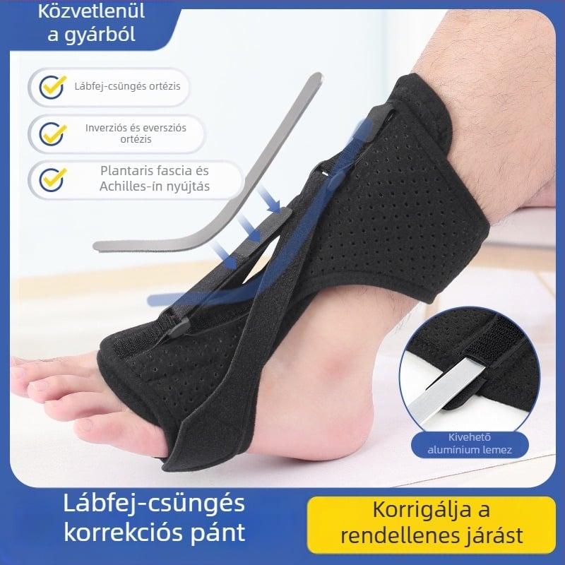 Bokaortézis stabilizációhoz és felépüléshez, rándulás elleni támogatás, éjszakai lábtámogatás, bokavédő