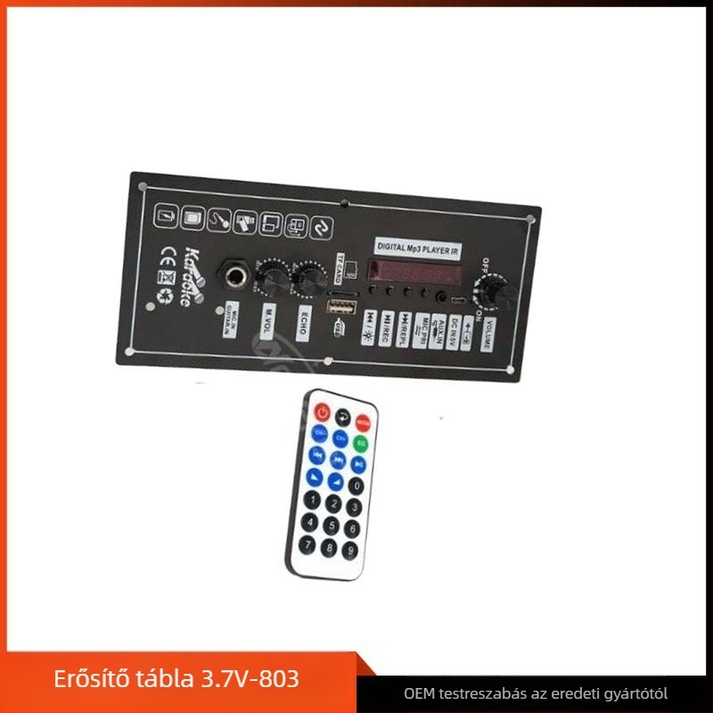 3.7V-803 Bluetooth hangszóró erősítő panel, újratölthető lítium akkumulátorral autó DIY projekthez