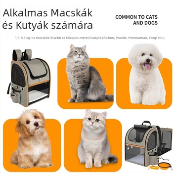 Freddy Oxford anyagú háziállat hátizsák, nagy kapacitású, lélegző és bővíthető, macskáknak és kutyáknak, Jiangsu eredet