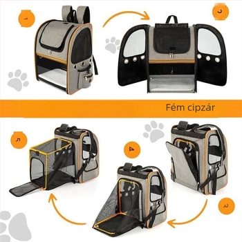 Freddy Oxford anyagú háziállat hátizsák, nagy kapacitású, lélegző és bővíthető, macskáknak és kutyáknak, Jiangsu eredet