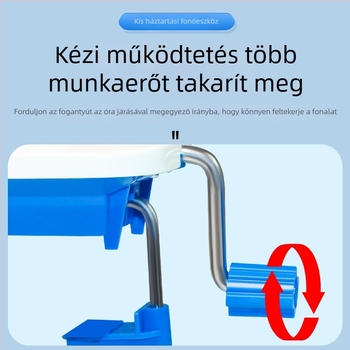 Fonal tekerőgép - kézi hajtás, kompakt háztartási használatra, gyapjú fonalhoz