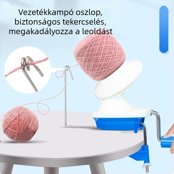Fonal tekerőgép - kézi hajtás, kompakt háztartási használatra, gyapjú fonalhoz