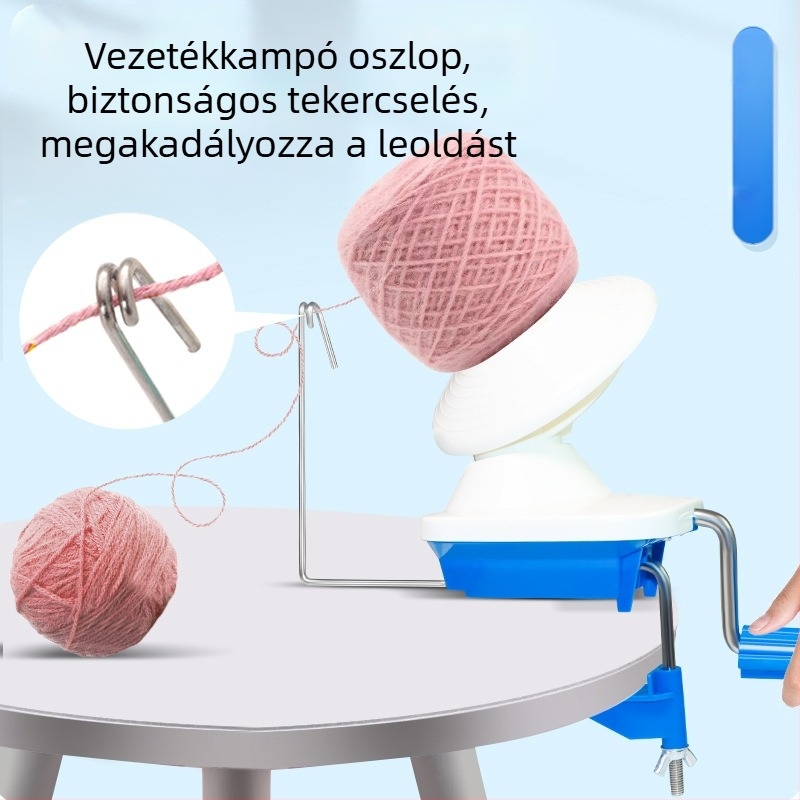 Fonal tekerőgép - kézi hajtás, kompakt háztartási használatra, gyapjú fonalhoz