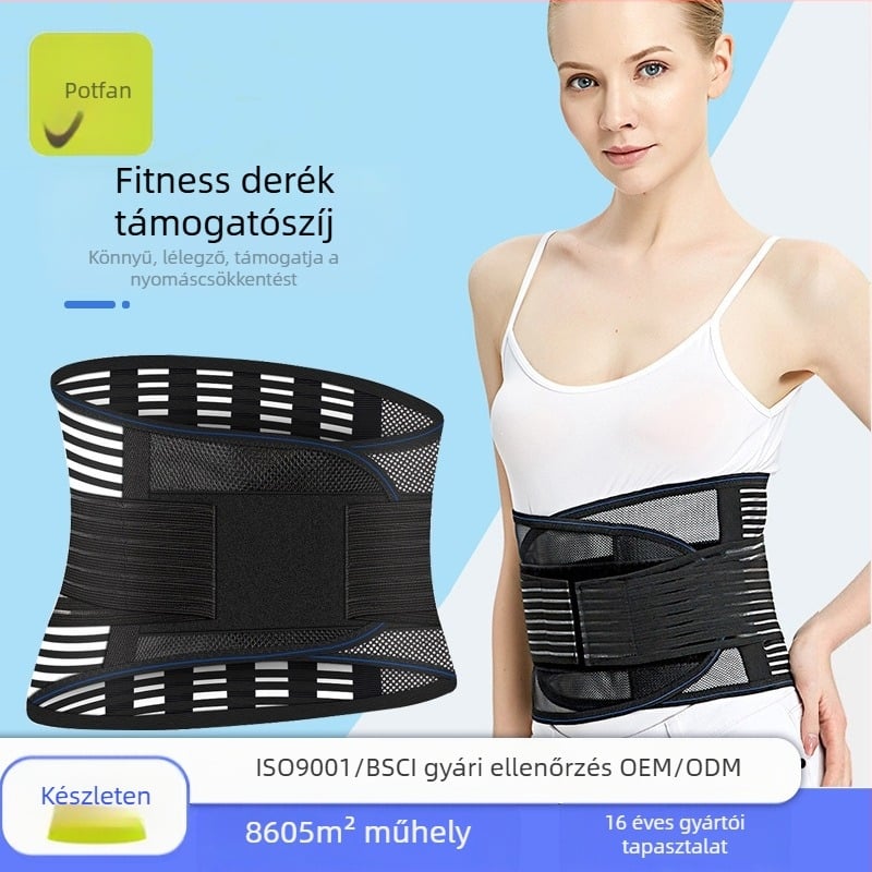 Derékvédő öv, poliészter rostból, felnőtteknek, ideális futáshoz és edzéshez