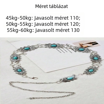 Fém deréklánc retro stílusban, beépített díszítő elemekkel, homárkapocs záródású, 2023 tavasza