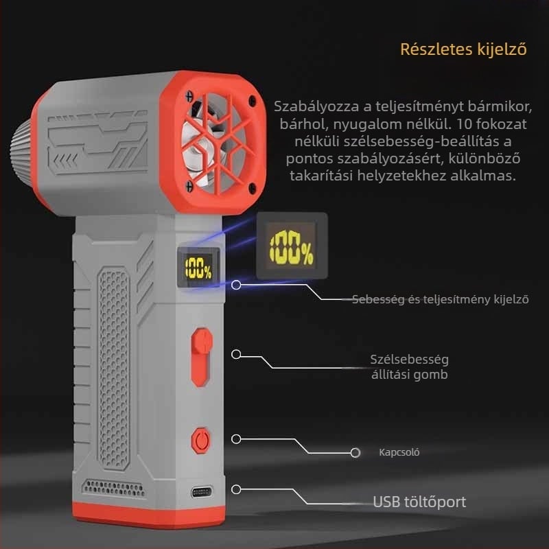 Kézi örvényvortex pormentesítő – FB08G1, 7.4V, 75W, 5500Pa, 10 fokozat