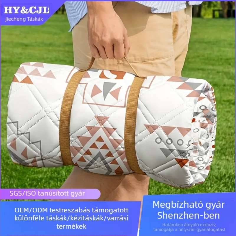 Személyre szabott piknik matrac kültéri kempingezéshez – összehajtható, vízálló, Oxford anyagból, Modell 05093, 400 g, több személy számára