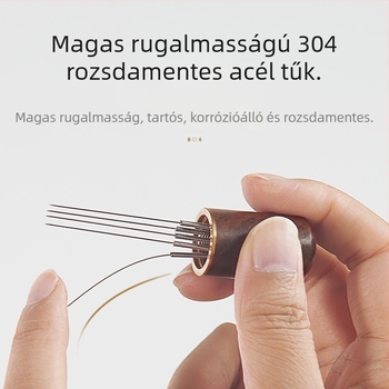 WDT Mini kávépor elosztó tű — rozsdamentes acél, kézműves, magas színvonalú, KOFFR