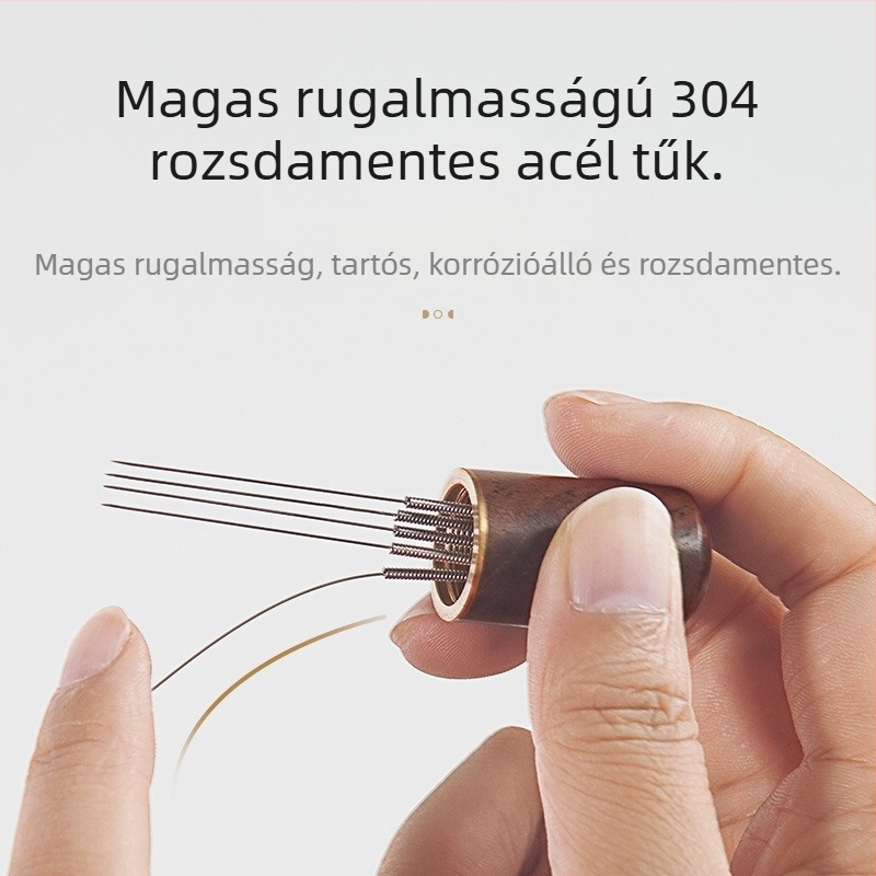 WDT Mini kávépor elosztó tű — rozsdamentes acél, kézműves, magas színvonalú, KOFFR