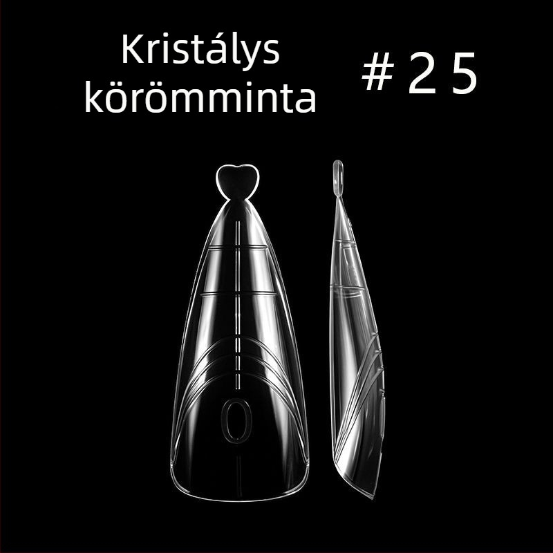 Beépített fogantyúval körömformakészlet - vízcsepp alakú, hegyes végű, Starry Sky mintázat, 140 darab