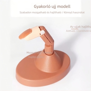 Műkörmös gyakorló kéz modell hajlékony, mozgó ízületekkel, ovális alakú, hordozható, Yijiayi márka