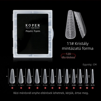 Kristályos köröm-hosszabbító forma, csillagfény mintázat, gyors kötés, nettó tömeg 90 g, 120 darabos csomag