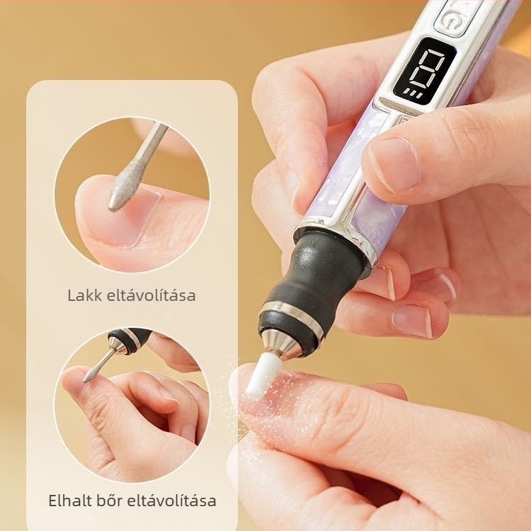 Elektromos körömcsiszoló fúró LCD kijelzővel, modell 2222, cikkszám 2222, márka Aodikang