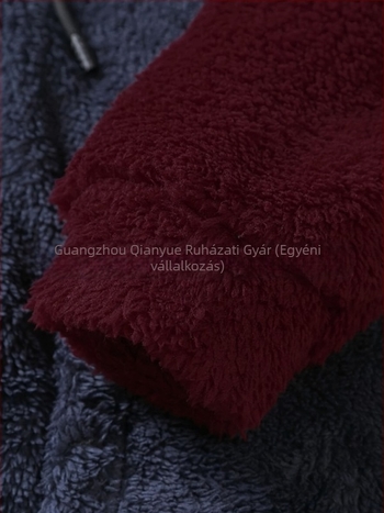 Férfi kapucnis pulóver, pulóver-stílus, fleece-belés, 100% poliészter, téli viselet