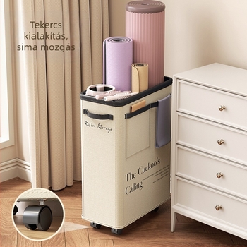 Jógázási tároló doboz, összecsukható, 360°-os forgó kerekekkel, 40–50 literes kapacitás, méretek 56×39×20 cm