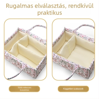 Anyasági táska virágmintával — velúr anyag, poliészter bélés, friss és édes stílus, rendkívül könnyű és tárolható