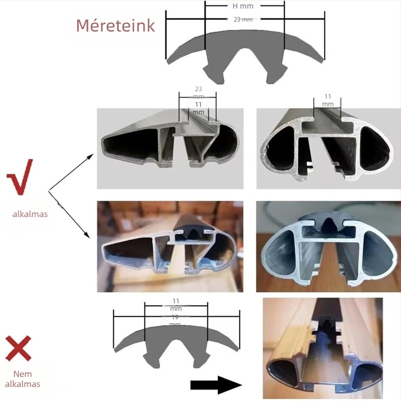 Jinqilai kopásálló tetőcsomagtartó tömítőszalag, modell 19, autó tetőcsomagtartókhoz
