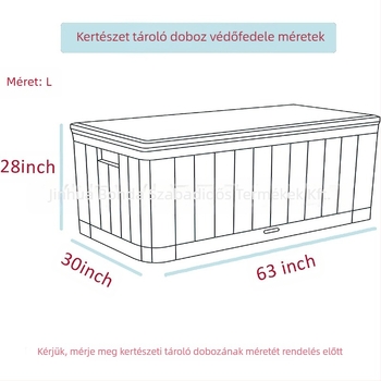 Kertre szánt tároló doboz védőhuzata – Oxford poliészter anyagból, kültéri használatra, esőálló, modern minimalist stílus