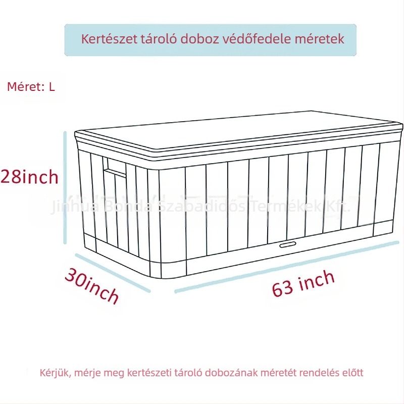 Kertre szánt tároló doboz védőhuzata – Oxford poliészter anyagból, kültéri használatra, esőálló, modern minimalist stílus