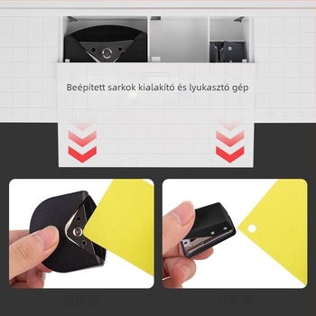 862-3 Három az egyben: sarokok kerekítése, lyukasztás és papírvágás — kompakt hordozható irodai eszköz