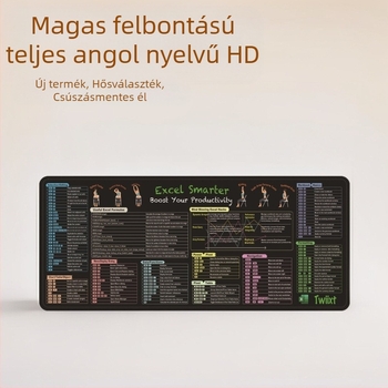 Nagy egérpad Jiaji szövetből természetes csúszásmentes gumival, egyoldalas felület, hőtranszfer technikával, asztali pad