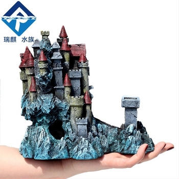 Ruiqi Műgyanta Akváriumi Táj Dekoráció – Álomkastély Ház akváriumhoz (Anyag: Műgyanta; Eredet: Sanghaj; Fő cél: Akvárium; Funkció: Menedék; Súly: 580 g)