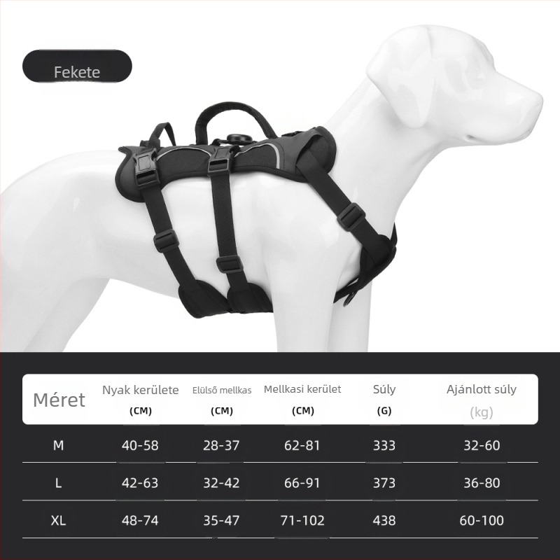 Kutyamellkas-hám — Oxford anyag, modell F5011, kategória: mellkasi pánt, eredet Zhejiang, nem nyújtható