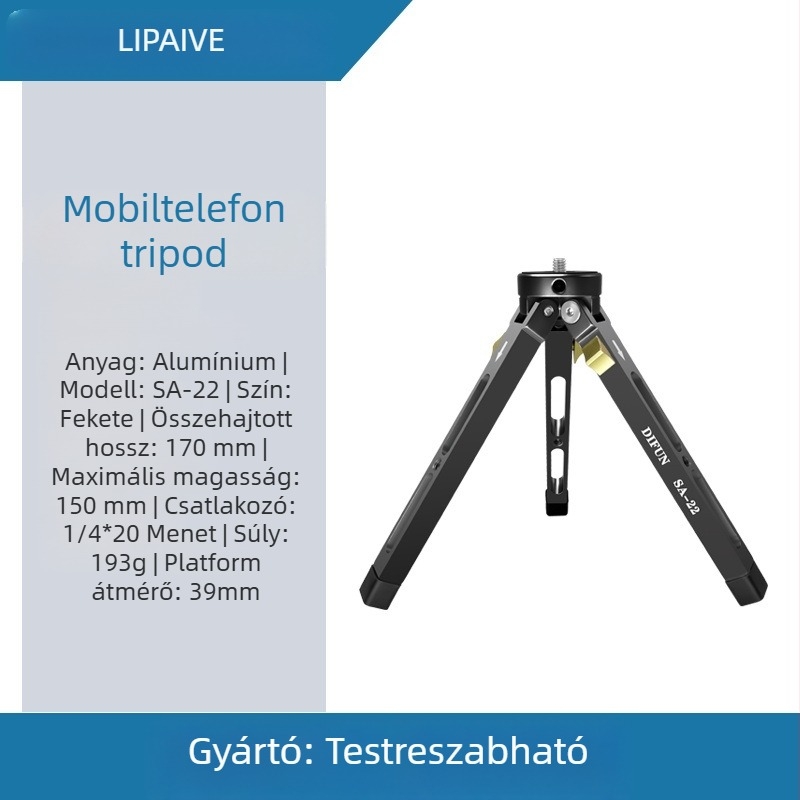 Difun/difeng asztali állvány alumínium-ötvözetből – univerzális, testreszabási lehetőség