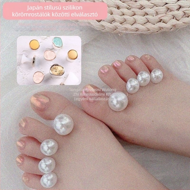 Lábujjak elválasztója a manikűrhöz szilikon gyöngyökkel
