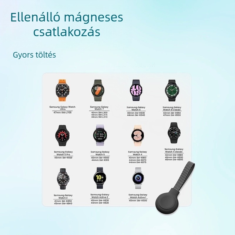 Apple Watch vezeték nélküli töltő USB-kábellel, gyors mágneses töltés, kompakt utazáshoz, kimeneti áram 1 A / 3,5 W