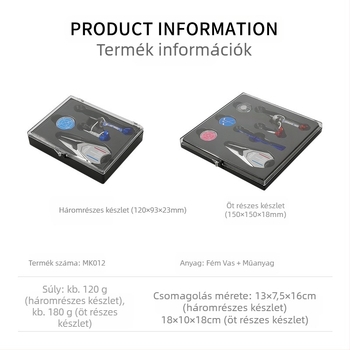 PGM golf kiegészítőkészlet: sapka-clips, mágneses labdamarker, TEE és divot javító eszköz – ajándékdoboz