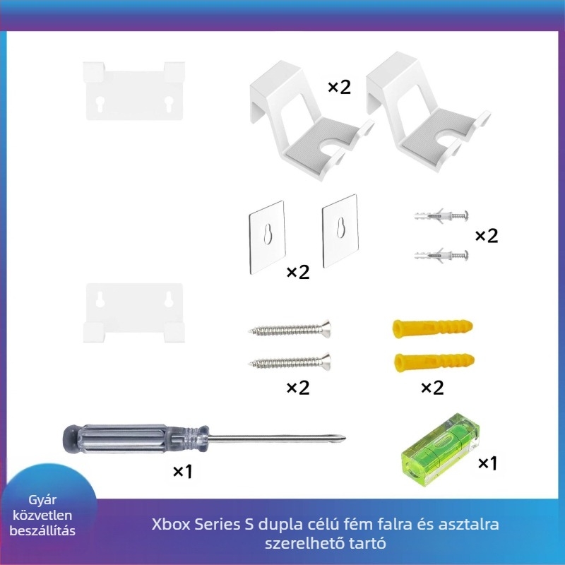 Cat Paw Xbox Series S fém falra/asztalra szerelhető tartó két kontroller tartóval