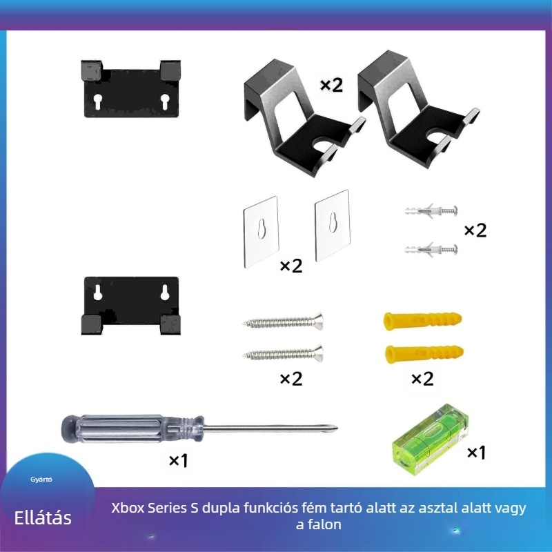 Cat Paw Xbox Series S fém falra/asztalra szerelhető tartó két kontroller tartóval