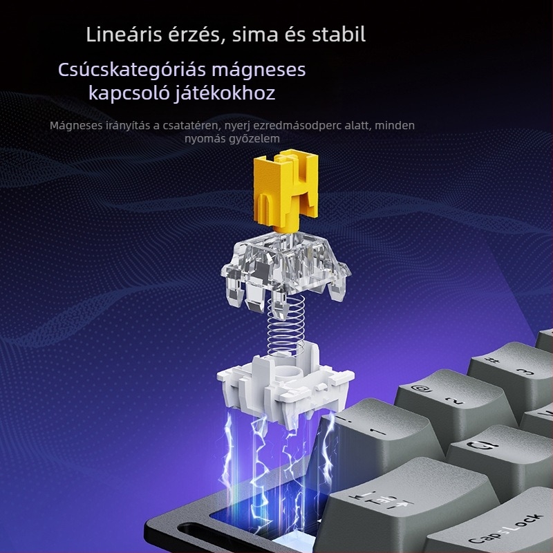 Ajazz AK029 Egykezes Mechanikus Billentyűzet, Kék Kapcsoló, RGB Háttérvilágítás, 29 Gomb, Hot-Swappable