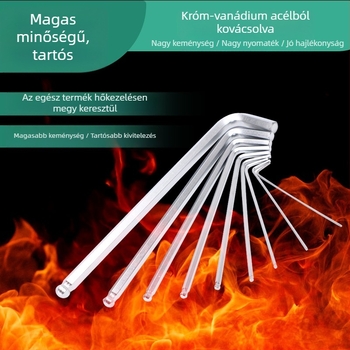 Celtic 27 részes hatszögletű belső csőkulcs készlet króm-vanádium acélból, L-alakú fej