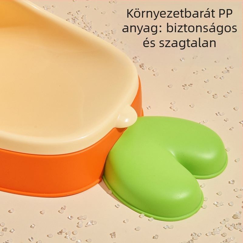 Gyermekeknek szánt álló falra szerelhető piszoár fiúknak, környezetbarát PP anyagból, 0–8 éveseknek