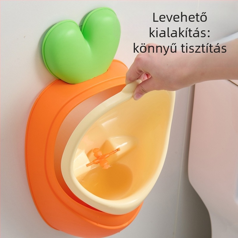 Gyermekeknek szánt álló falra szerelhető piszoár fiúknak, környezetbarát PP anyagból, 0–8 éveseknek
