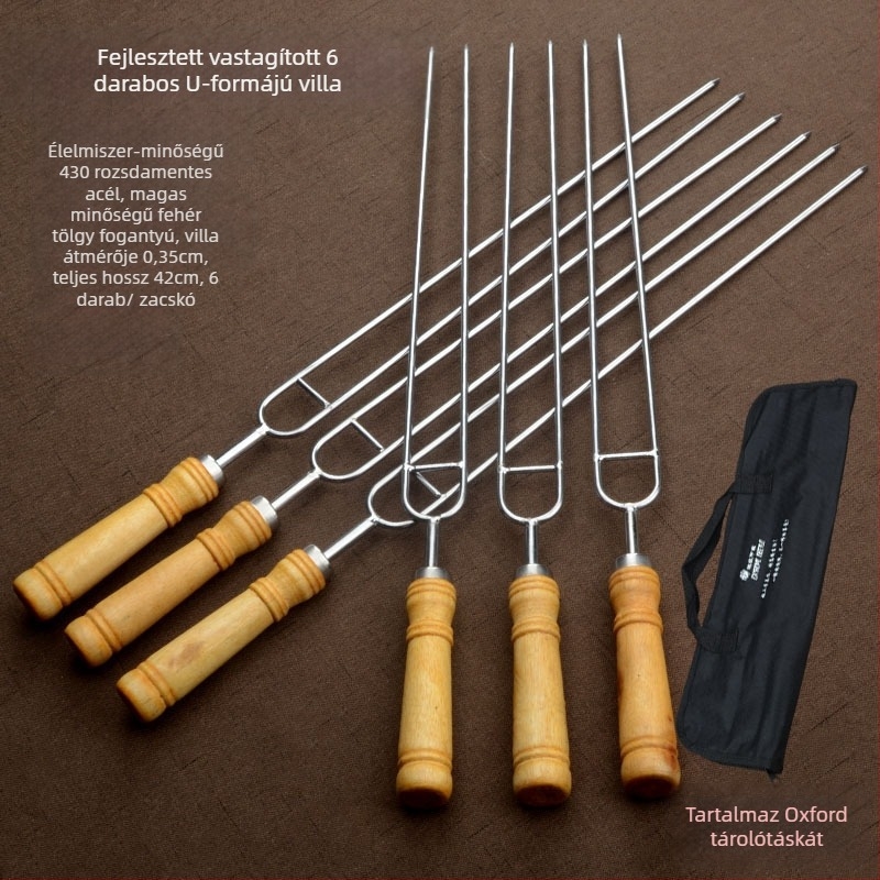 Rozsdamentes acél grillnyársak, Cikkszám 0881, modern minimalist stílus