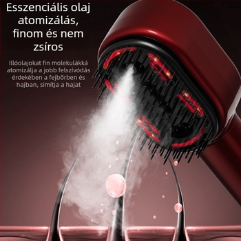 Elektronikus masszázs fésű illóolaj köddel az egészséges fejbőrért és hajápolásért — Modell 001; Funkció: Masszázs; Alkalmas felnőtteknek; Sebesség: 1; Cikkszám: 002; Bevezetés: 2025