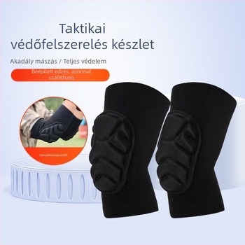 Katonai kiképzéshez térd- és könyökvédő készlet — négy darabos, EVA hab és pamut fonal anyagú, felnőtteknek