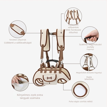 Háziállat szállító táska mellkasi keresztpántos dizájnnal — Oxford anyag, egyszínű modell, Zhejiang eredet, közepes keménység