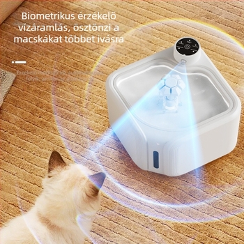 Vezeték nélküli háziállat ivóvízforrás – CW-02, Szenzoros ciklus, Levehető kialakítás, Tömeg 896 g, Alkalmas kutyák és macskák számára, Tartalmaz szűrőt