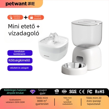 Intelligens állati etető- és itatókészlet macskáknak és kutyáknak