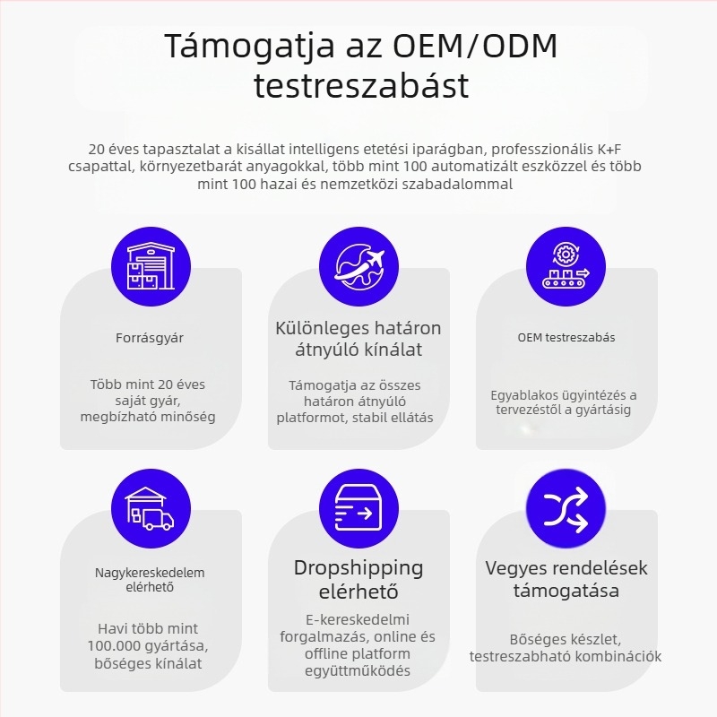Intelligens állati etető- és itatókészlet macskáknak és kutyáknak
