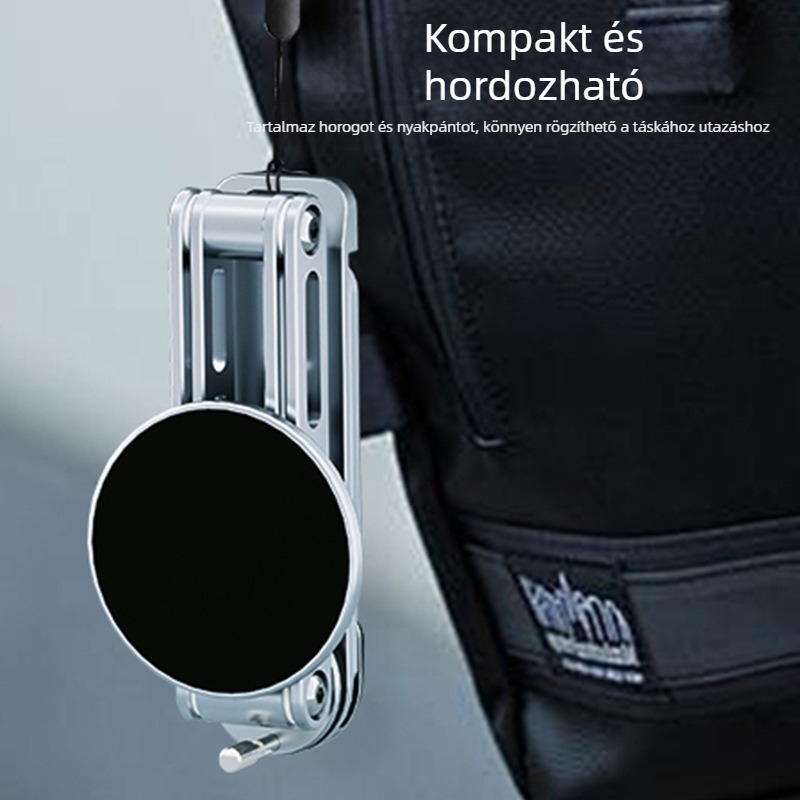 Összecsukható asztali állvány telefonokra és táblagépekre, alumínium ötvözetből, kompatibilis a selfie és élő közvetítéshez, kód x01