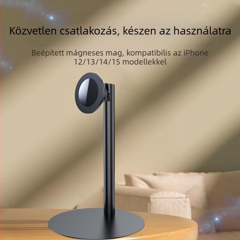 Asztali telefon tartó – mágneses; MagSafe kompatibilis; vasból készült; univerzális