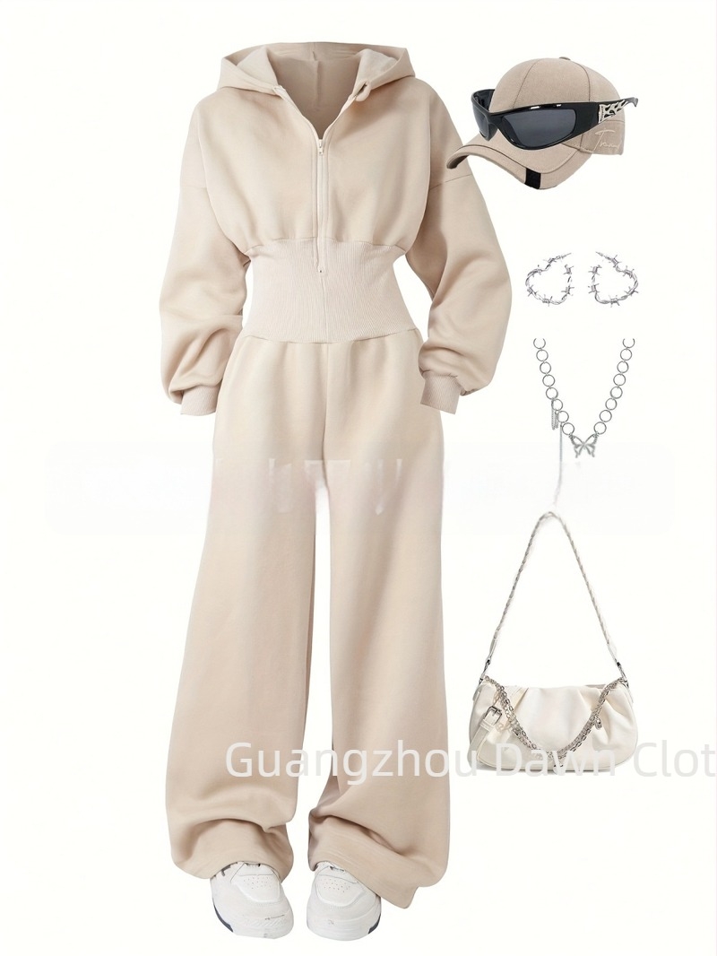 Női kötött két darabos szett | hosszú ujjú, hosszú nadrág, pamut-poliészter-spandex keverék, hőtranszfer nyomtatás, 2025 tavasz, európai és amerikai stílus