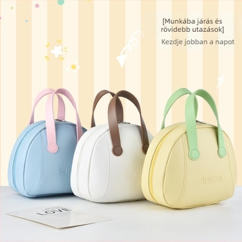 Sminktáska PU-ból, kubusformájú, utazáshoz, rekeszekkel a kozmetikumoknak