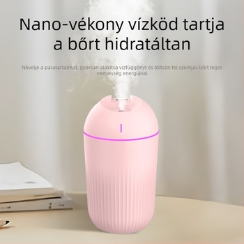 Párásító X5, USB-tápellátás, 0,5 L tartály, 1 gőz-kimenet, környezeti világítás