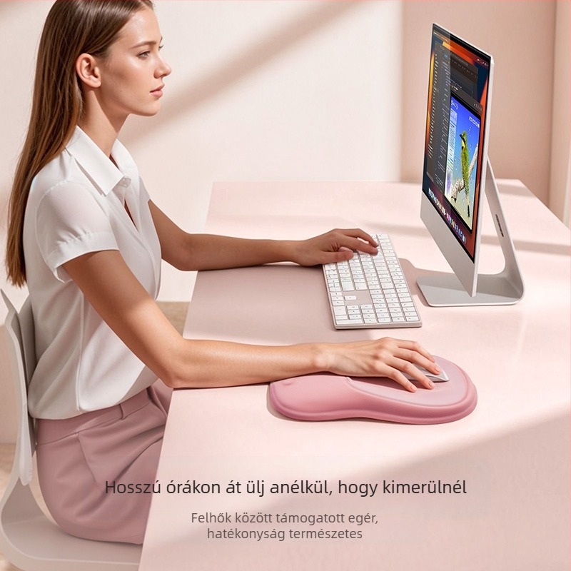 Memóriahabos csuklótámasz 3D egérpadhoz – Crystal Wrist Rest, asztali alátét, csúszásmentes, OEM feldolgozás